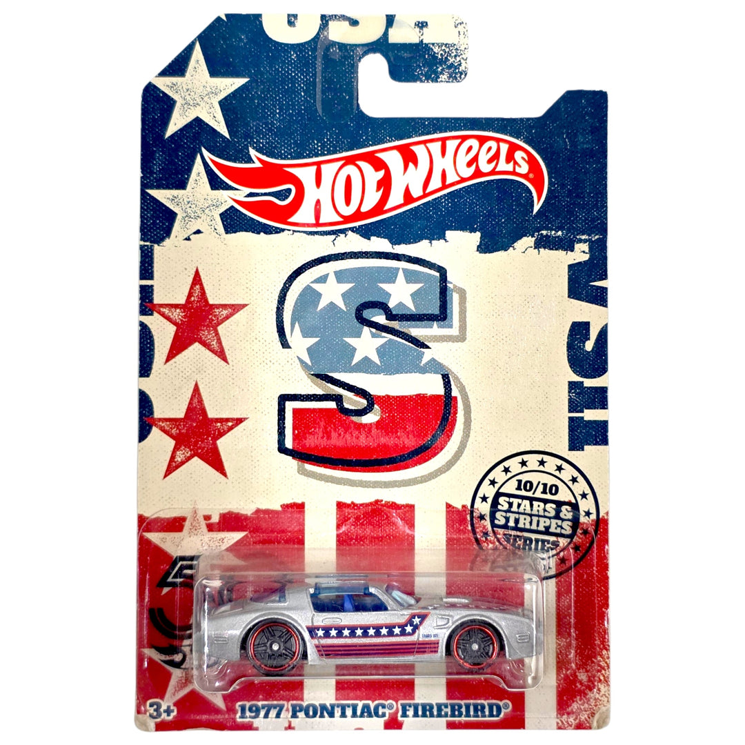 Hot Wheels - 1977 Pontiac Firebird - 2018 50th Anniversary Stars & Stripes Series - Top CollectiblesDiecastHot Wheels
