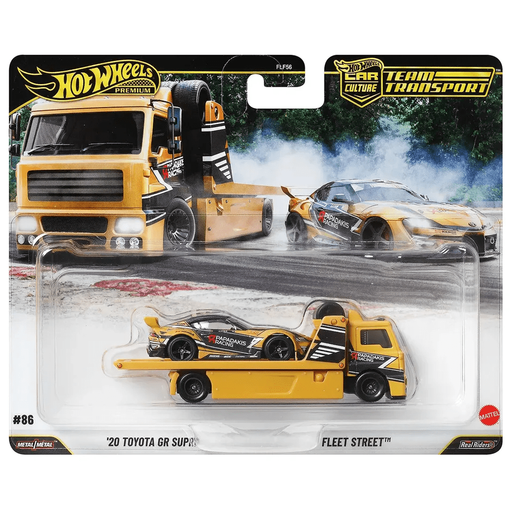 Hot Wheels - '20 Toyota GR Supra & Fleet Street - 2025 Team Transport Series - Top CollectiblesDiecastHot Wheels