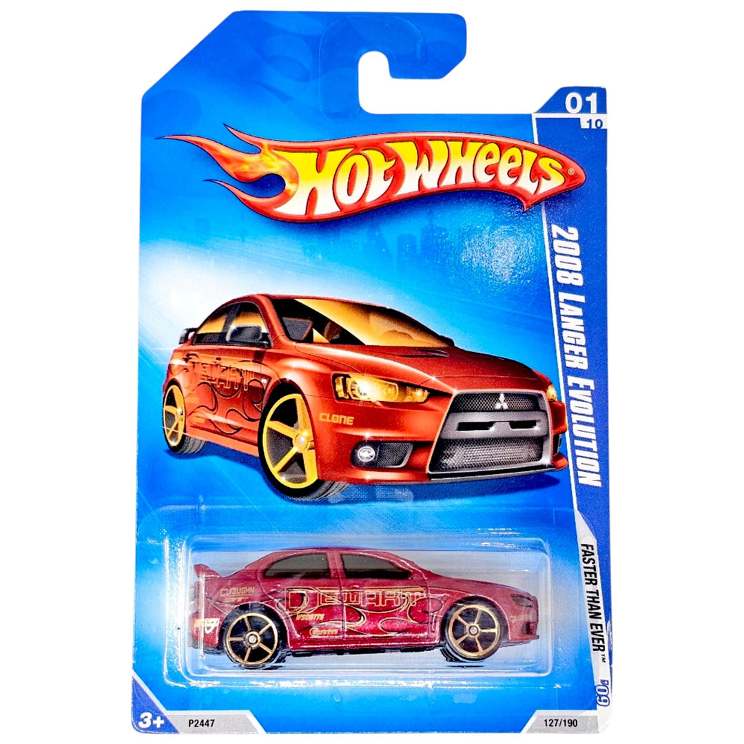 Hot Wheels - 2008 Lancer Evolution - 2009 *FTE Wheels Variation* - Top CollectiblesDiecastHot Wheels