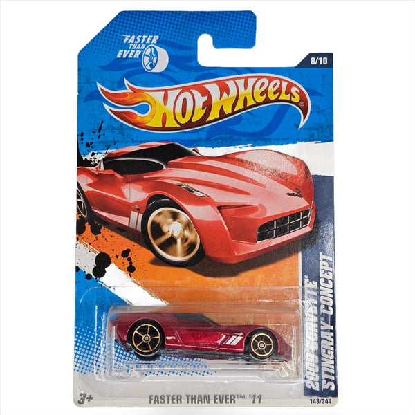 Hot Wheels - 2009 Corvette Stingray Concept - 2011 *FTE Wheels* - Top CollectiblesDiecastHot Wheels