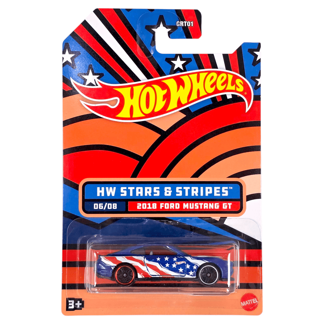 Hot Wheels - 2018 Ford Mustang GT - 2022 Stars & Stripes Series - Top CollectiblesDiecastHot Wheels