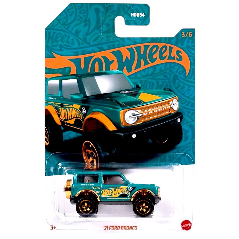 Hot Wheels - '21 Ford Bronco - 2024 56th Anniversary Pearl & Chrome Series - Top CollectiblesDiecastHot Wheels