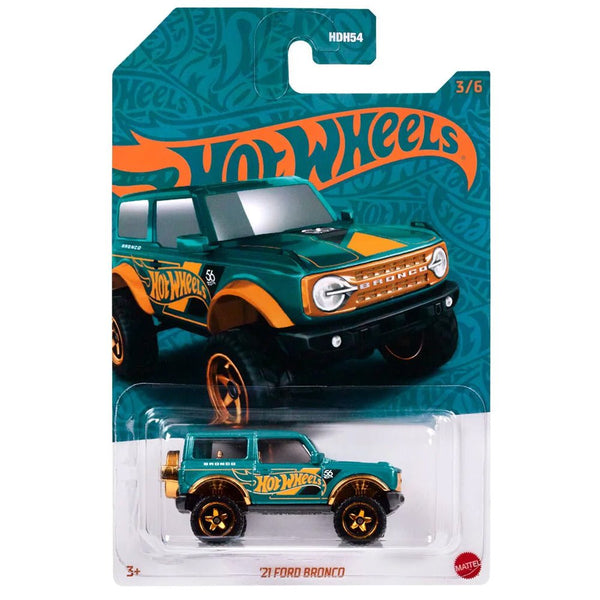 Hot Wheels - '21 Ford Bronco - 2024 56th Anniversary Pearl & Chrome Series - Top CollectiblesDiecastHot Wheels