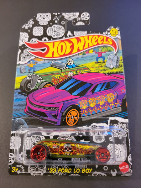 Hot Wheels - '33 Ford Lo Boy - 2021 Dia De Los Muertos Series - Top CollectiblesDiecastHot Wheels