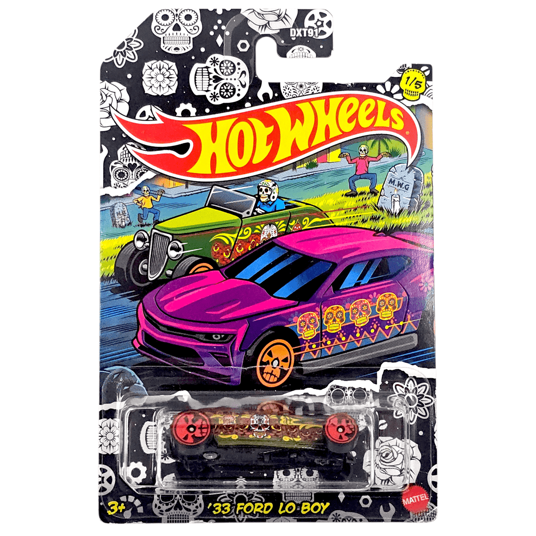Hot Wheels - '33 Ford Lo Boy - 2021 Dia De Los Muertos Series - Top CollectiblesDiecastHot Wheels