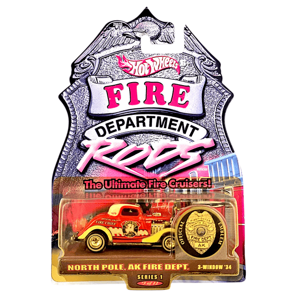 Hot Wheels - '34 Ford 3 - Window - 2001 Fire Rods Series - Top CollectiblesDiecastHot Wheels