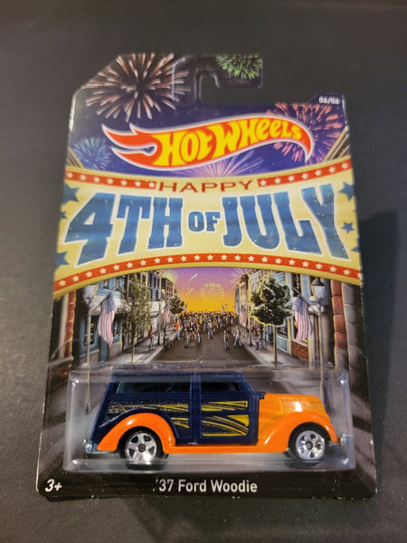 Hot Wheels - '37 Ford Woodie - 2014 4th of July Series - Top CollectiblesDiecastHot Wheels