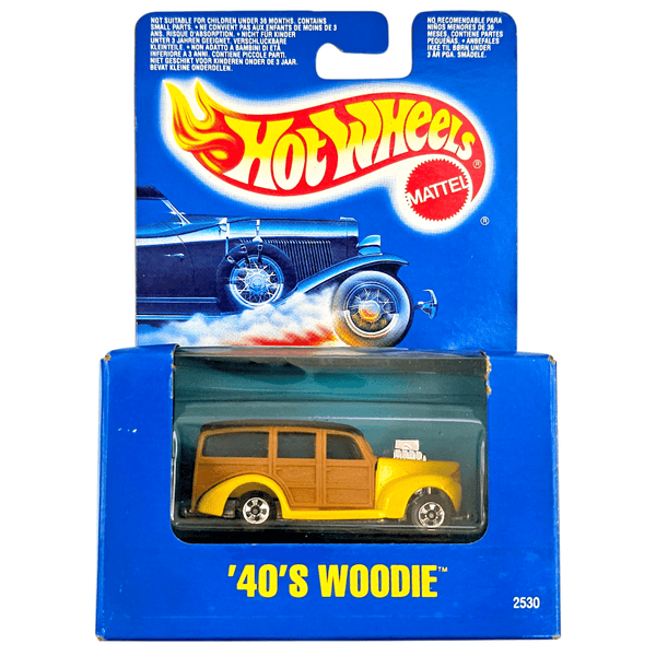 Hot Wheels - '40 Woodie - 1991 *Exclusive International Packaging* - Top CollectiblesDiecastHot Wheels
