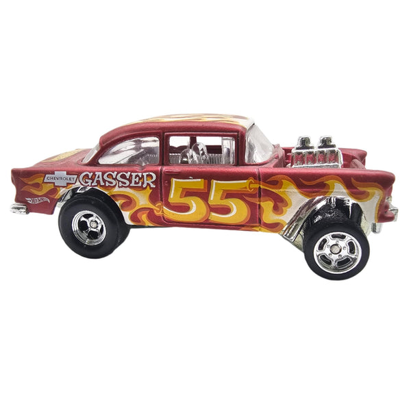 Hot Wheels - '55 Chevy Bel Air Gasser - 2017 *Real Riders Custom* - Top CollectiblesDiecastHot Wheels