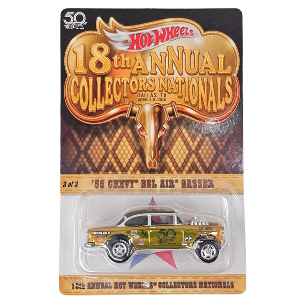 Hot Wheels - '55 Chevy Bel Air Gasser - 2018 *18th Annual Collectors Nationals Exclusive* - Top CollectiblesDiecastHot Wheels