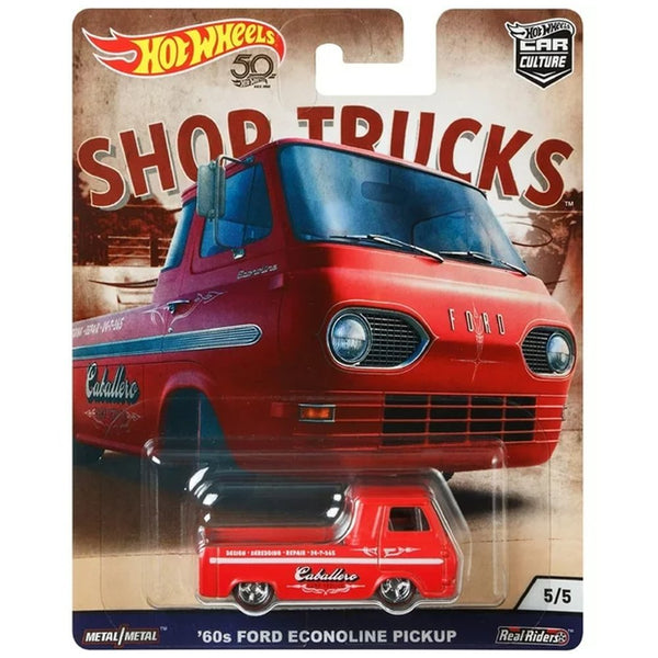 Hot Wheels - '60 Ford Econoline Pickup - 2018 Shop Trucks Series - Top CollectiblesDiecastHot Wheels