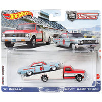 Hot Wheels - '61 Chevy Impala & Chevy Ramp Truck - 2023 Team Transport Series - Top CollectiblesDiecastHot Wheels