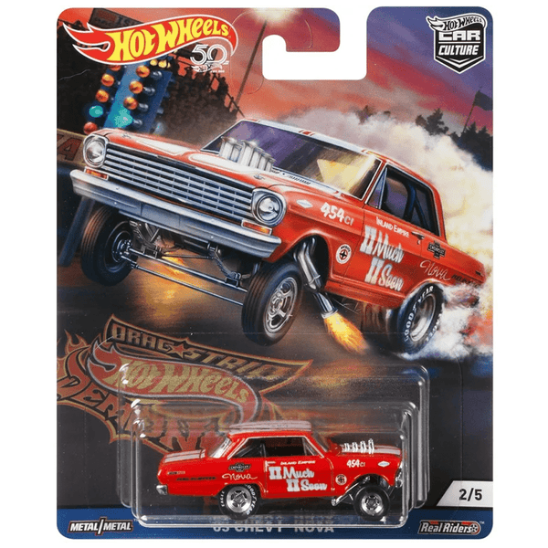 Hot Wheels - '63 Chevy Nova - 2019 Drag Strip Demons Series - Top CollectiblesDiecastHot Wheels