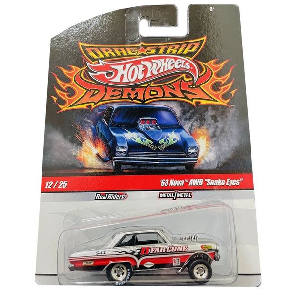 Hot Wheels - '63 Nova AWB "Snake Eyes" - 2010 Drag Strip Demons Series - Top CollectiblesDiecastHot Wheels