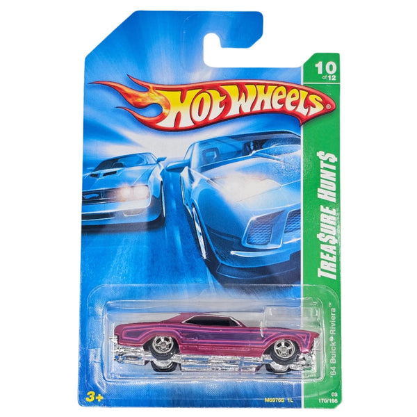 Hot Wheels - '64 Buick Riviera - 2008 *Super Treasure Hunt* - Top CollectiblesDiecastHot Wheels