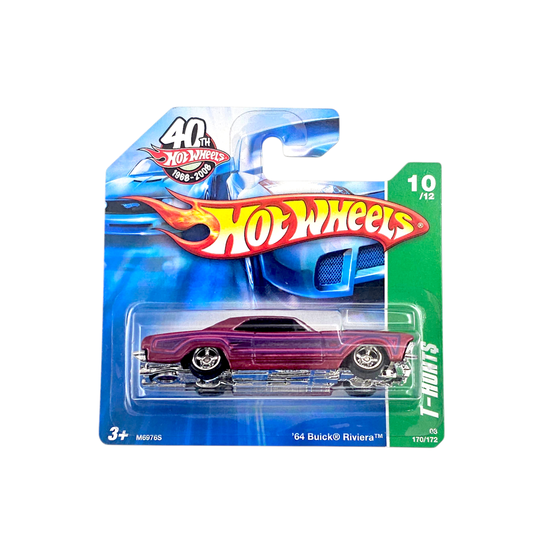 Hot Wheels - '64 Buick Riviera - 2008 *Super Treasure Hunt* - Top CollectiblesDiecastHot Wheels
