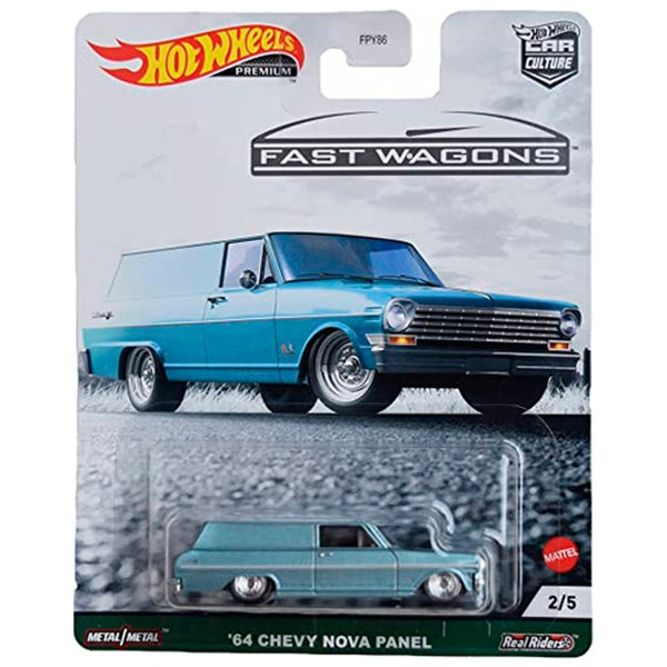 Hot Wheels - '64 Chevy Nova Panel - 2021 Fast Wagons Series - Top CollectiblesDiecastHot Wheels