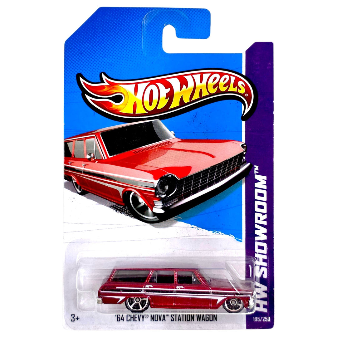 Hot Wheels - '64 Chevy Nova Station Wagon - 2013 *Card Variation* - Top CollectiblesDiecastHot Wheels