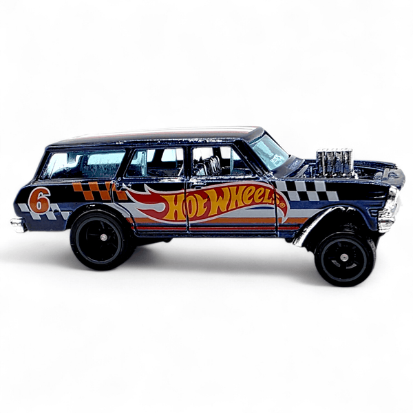 Hot Wheels - '64 Nova Wagon Gasser - 2021 *Super Treasure Hunt* - Top CollectiblesDiecastHot Wheels