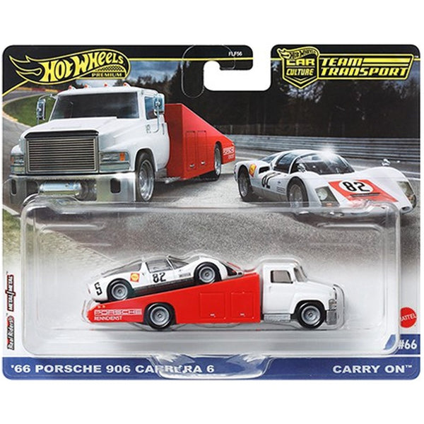 Hot Wheels - '66 Porsche 906 Carrera 6 & Carry On - 2024 Team Transport Series - Top CollectiblesDiecastHot Wheels