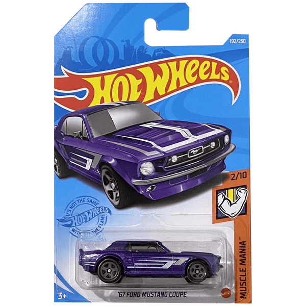 Hot Wheels '67 Ford Mustang Coupé – Muscle Mania 2/10, Viola, Edizione 2021
