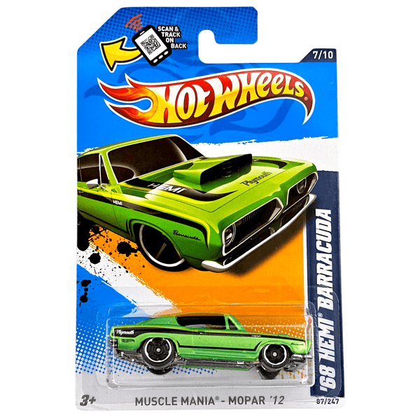 Hot Wheels - '68 HEMI Barracuda - 2012 *Card Variation* - Top CollectiblesDiecastHot Wheels
