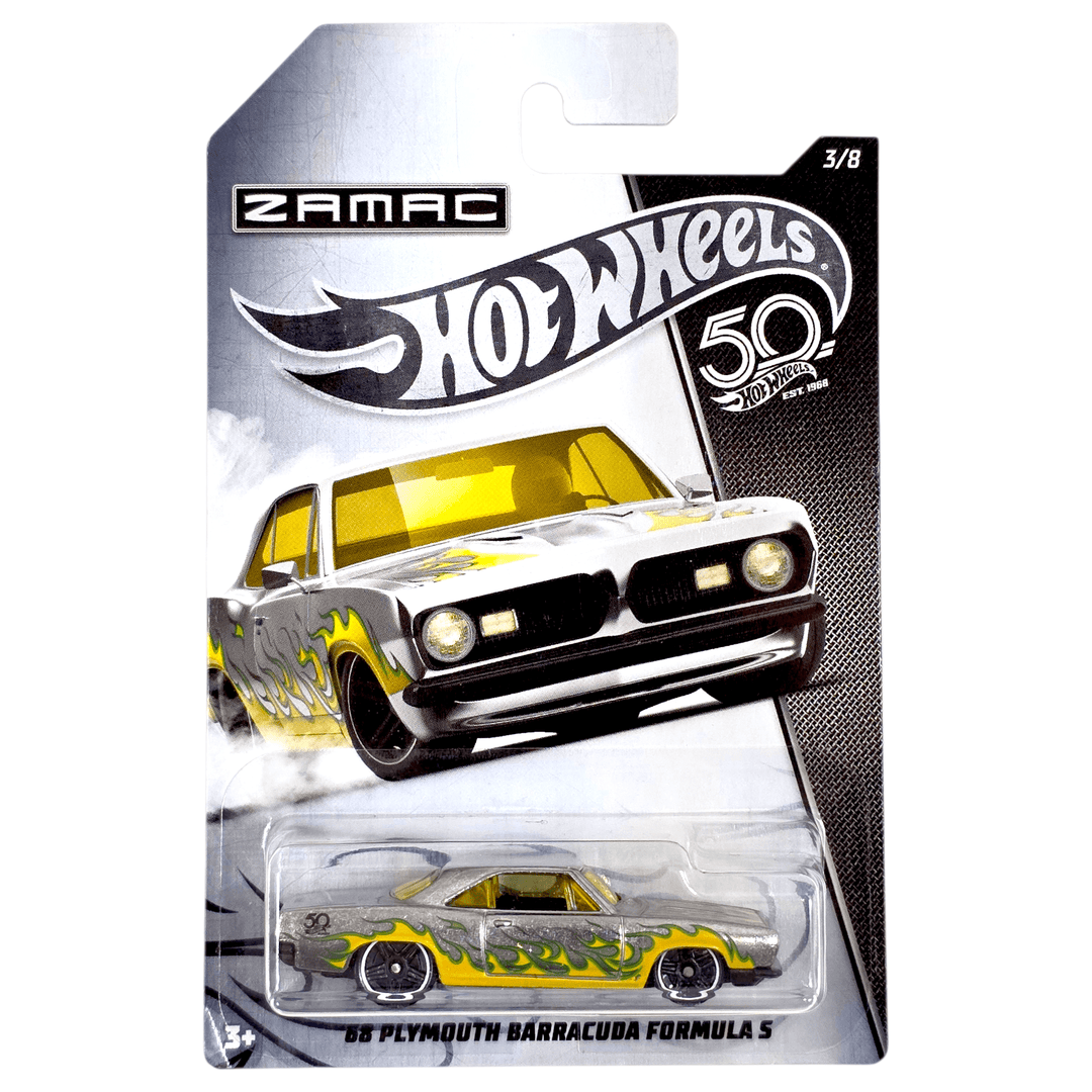Hot Wheels - '68 Plymouth Barracuda Formula S - 2018 50th Zamac Series - Top CollectiblesDiecastHot Wheels