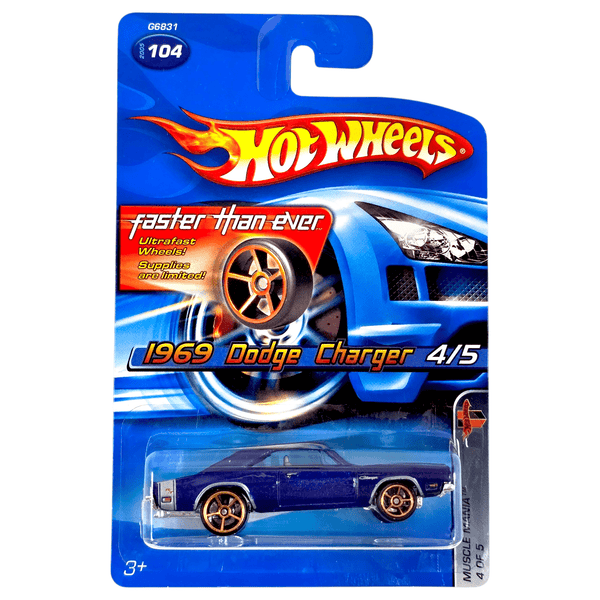Hot Wheels - '69 Dodge Charger - 2005 *FTE Wheels Variation* - Top CollectiblesDiecastHot Wheels
