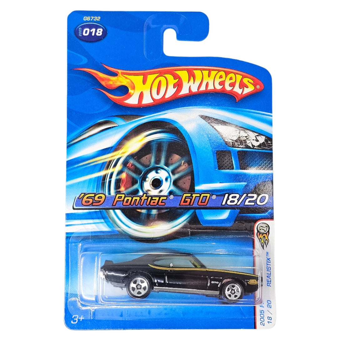 Hot Wheels - '69 Pontiac GTO - 2005 *Card Variation* - Top CollectiblesDiecastHot Wheels