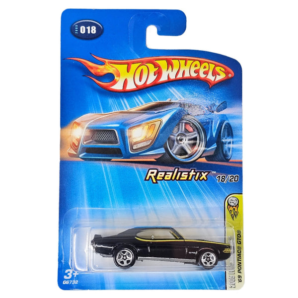 Hot Wheels - '69 Pontiac GTO - 2005 *Card Variation* - Top CollectiblesDiecastHot Wheels