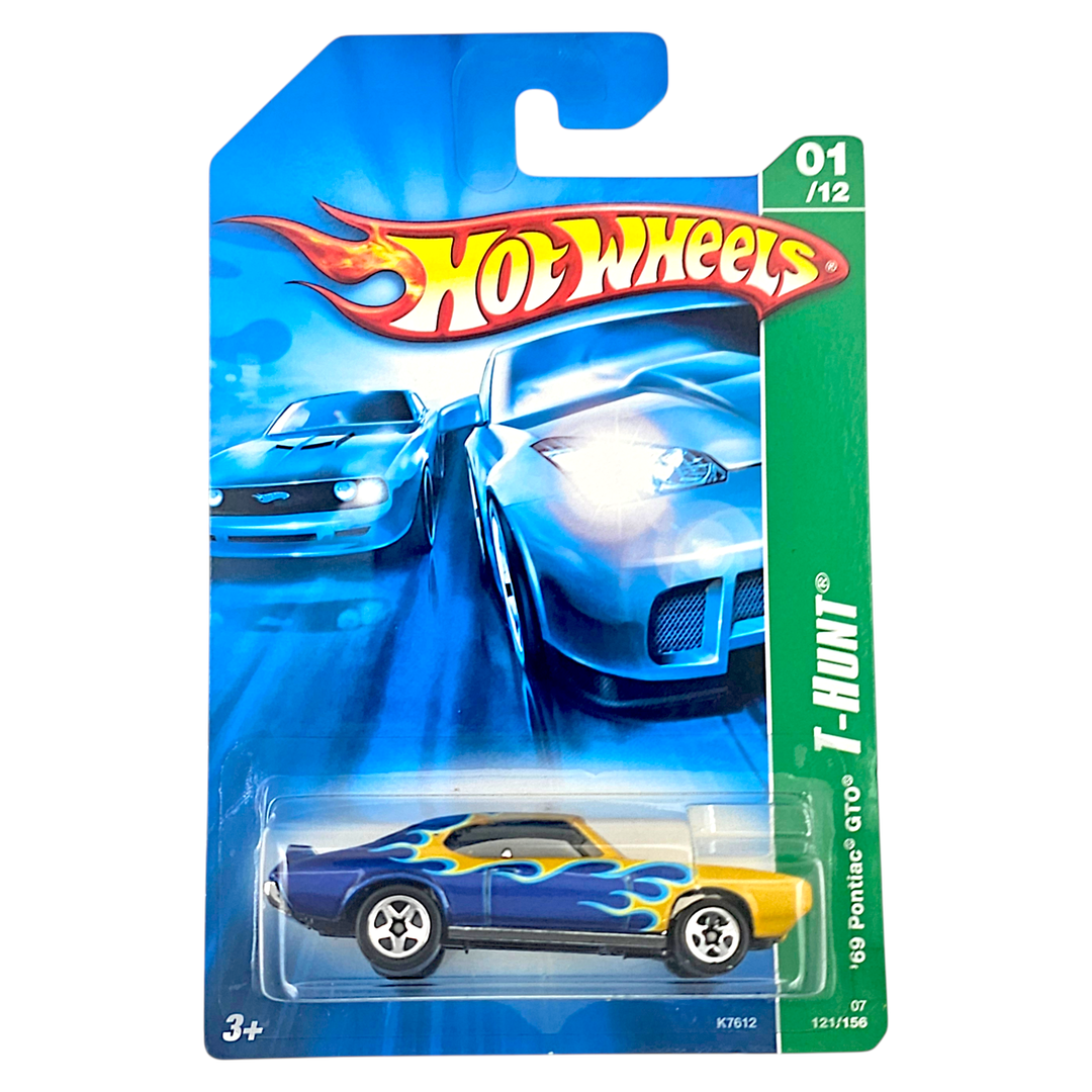 Hot Wheels - '69 Pontiac GTO - 2007 *Treasure Hunt**Card Variation* - Top CollectiblesDiecastHot Wheels