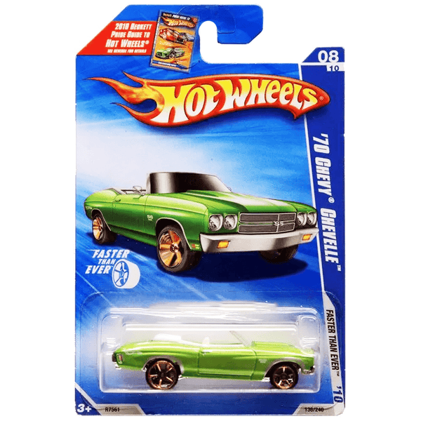 Hot Wheels - '70 Chevy Chevelle Convertible - 2010 *FTE Wheels Variation**Card Variation* - Top CollectiblesDiecastHot Wheels