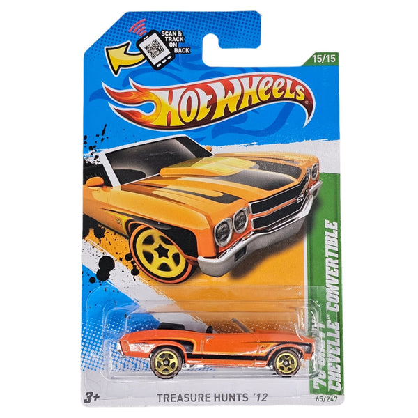 Hot Wheels - '70 Chevy Chevelle Convertible - 2012 *Treasure Hunt* - Top CollectiblesDiecastHot Wheels