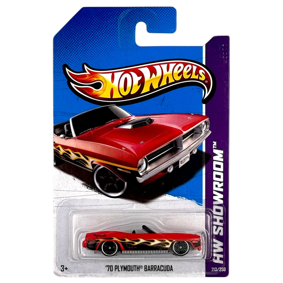 Hot Wheels - '70 Plymouth Barracuda - 2013 *Card Variation* - Top CollectiblesDiecastHot Wheels