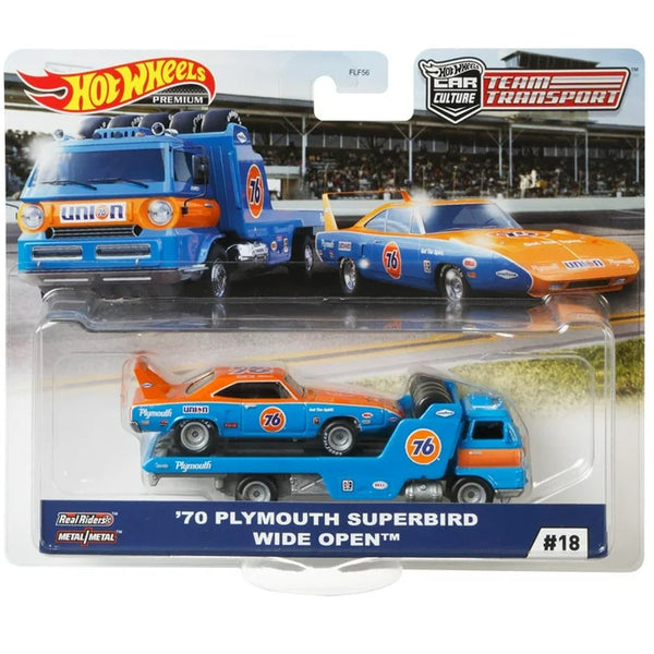 Hot Wheels - '70 Plymouth Superbird & Wide Open - 2020 Team Transport Series - Top CollectiblesDiecastHot Wheels