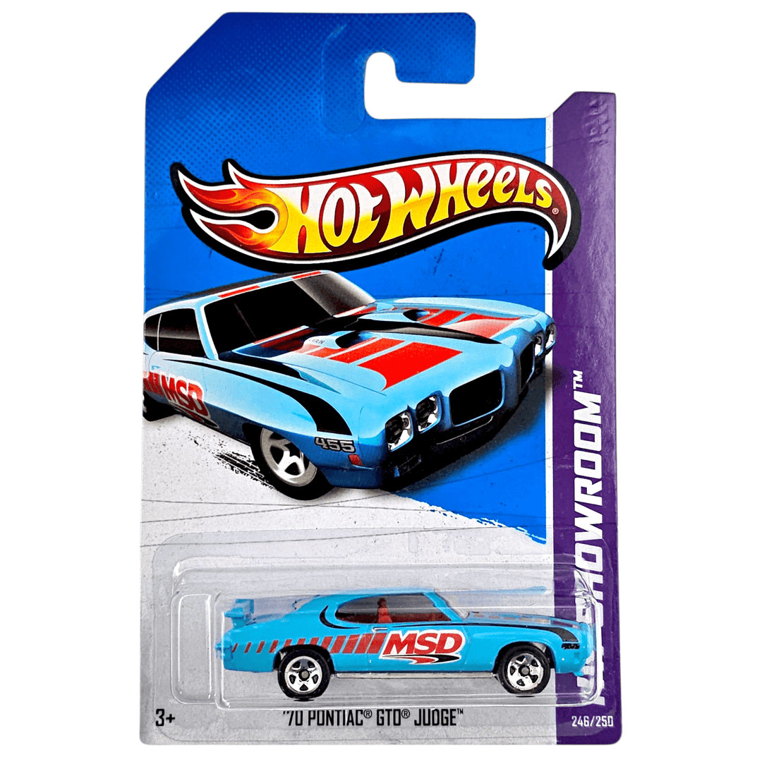 Hot Wheels - '70 Pontiac GTO Judge - 2013 *Card Variation* - Top CollectiblesDiecastHot Wheels
