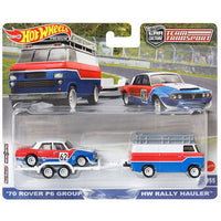 Hot Wheels - '70 Rover P6 Group 2 & Rally Van - 2023 Team Transport Series - Top CollectiblesDiecastHot Wheels