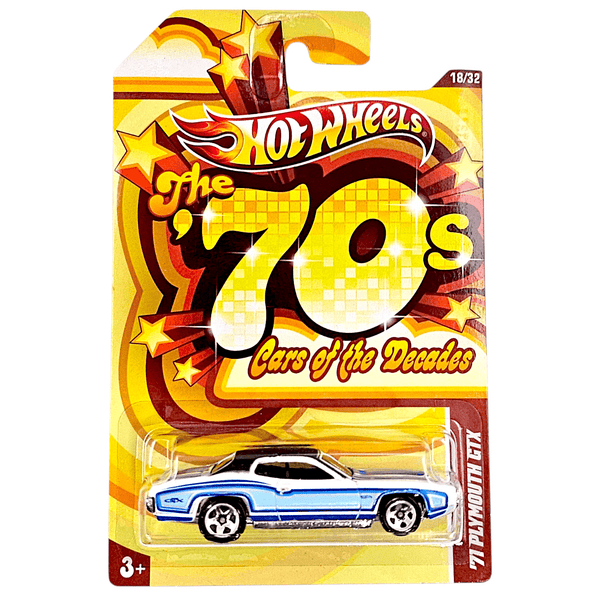 Hot Wheels - '71 Plymouth GTX - 2012 Cars of the Decades Series - Top CollectiblesDiecastHot Wheels