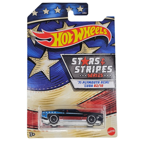 Hot Wheels - '71 Plymouth Hemi Cuda - 2020 Stars & Stripes Series - Top CollectiblesDiecastHot Wheels