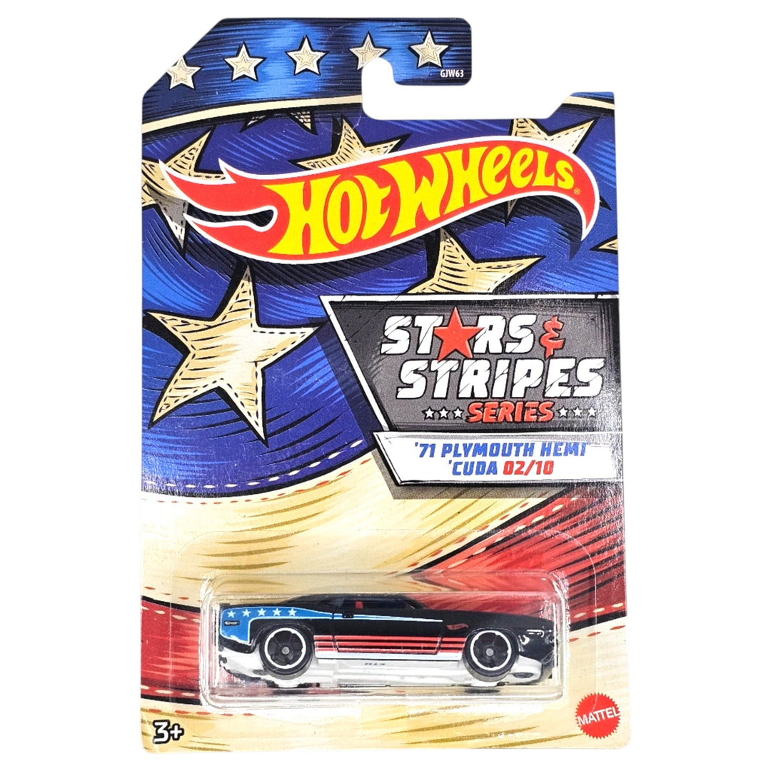 Hot Wheels - '71 Plymouth Hemi Cuda - 2020 Stars & Stripes Series - Top CollectiblesDiecastHot Wheels