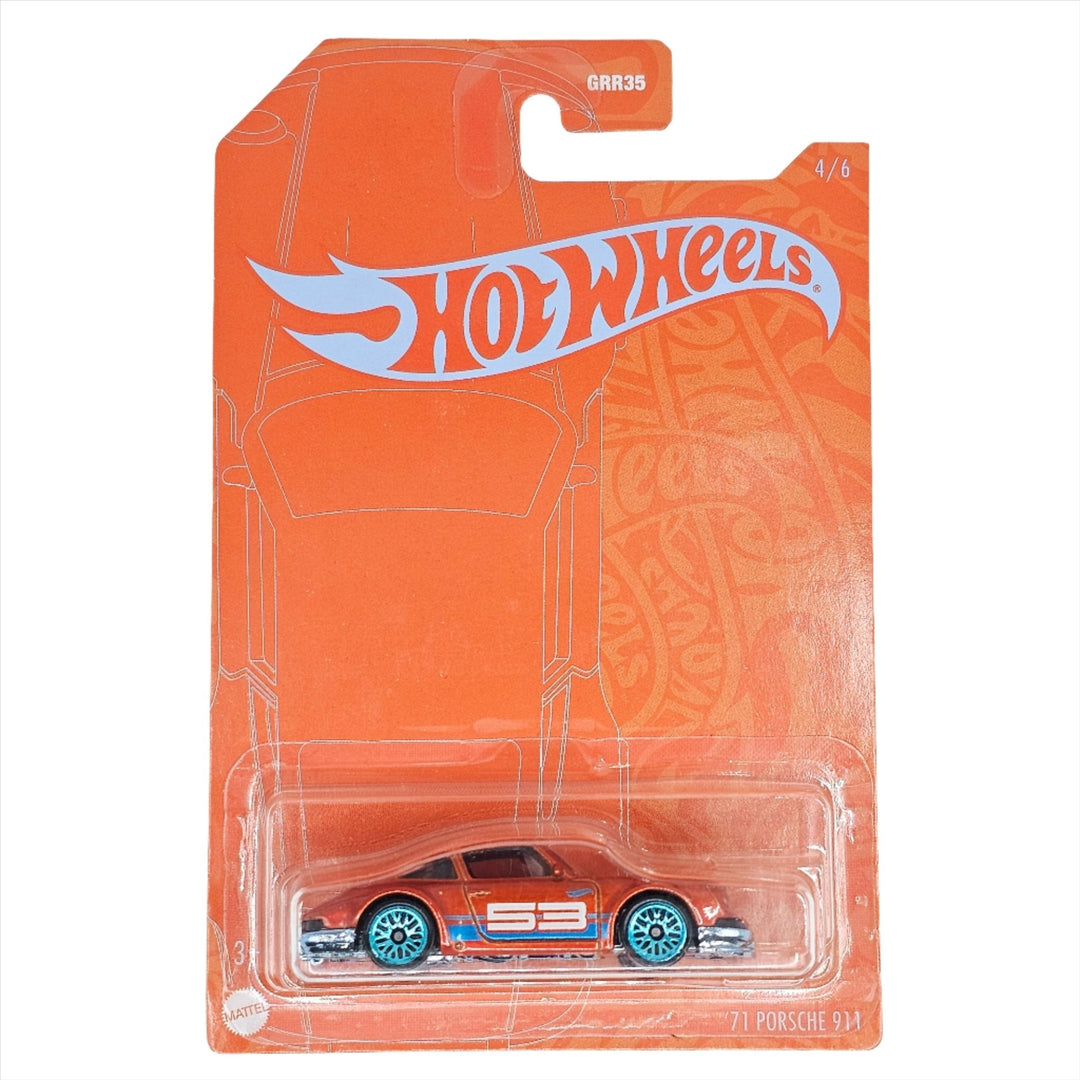 Hot Wheels - '71 Porsche 911 - 2021 Orange & Blue Series Mix B - Top CollectiblesDiecastHot Wheels