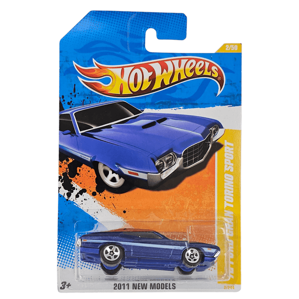 Hot Wheels - '72 Ford Gran Torino Sport - 2011 *Card Variation* - Top CollectiblesDiecastHot Wheels
