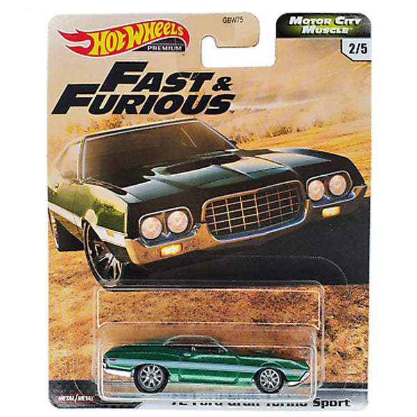 Hot Wheels - '72 Ford Gran Torino Sport - 2020 F&F Motor City Muscle Series - Top CollectiblesDiecastHot Wheels