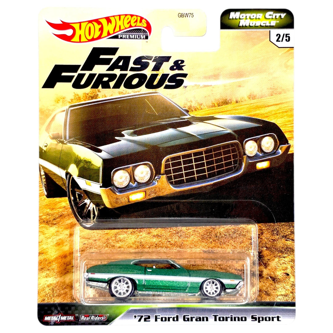 Hot Wheels - '72 Ford Gran Torino Sport - 2020 F&F Motor City Muscle Series - Top CollectiblesDiecastHot Wheels