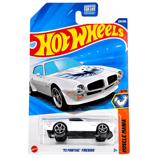 thumbnail image 2 of Hot Wheels 2025 Muscle Mania 8/10 '73 Pontiac Firebird – 1:64 Scale Diecast, White 2 of 6