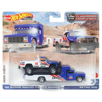 Hot Wheels - '80 Dodge Macho Power Wagon & Retro Rig - 2023 Team Transport Series - Top CollectiblesDiecastHot Wheels