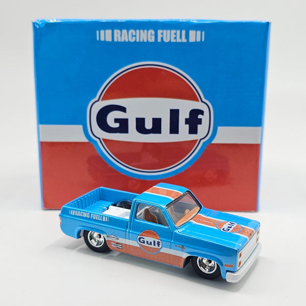 Hot Wheels - '83 Chevy Silverado "Gulf" w/ LED Lighting *Custom* - Top CollectiblesDiecastHot Wheels