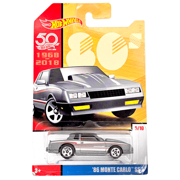 Hot Wheels - '86 Monte Carlo SS - 2018 50th Anniversary Throwback Series - Top CollectiblesDiecastHot Wheels