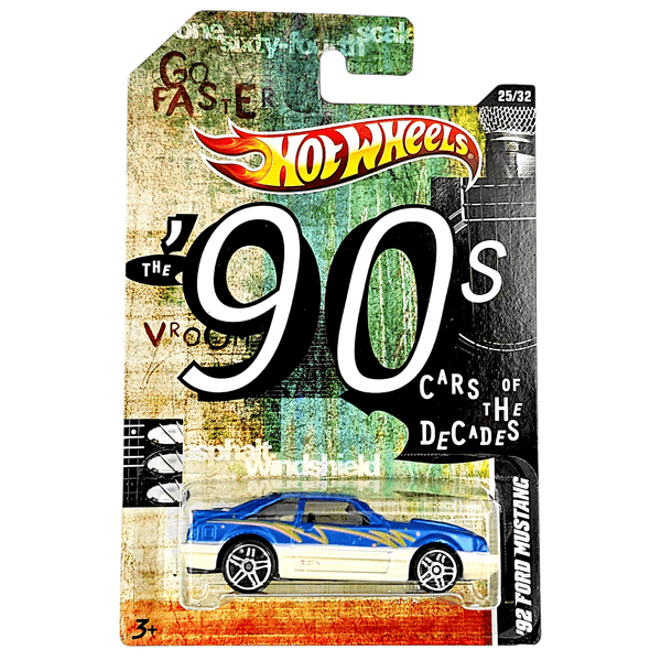 Hot Wheels - '92 Ford Mustang - 2012 Cars of the Decades Series - Top CollectiblesDiecastHot Wheels