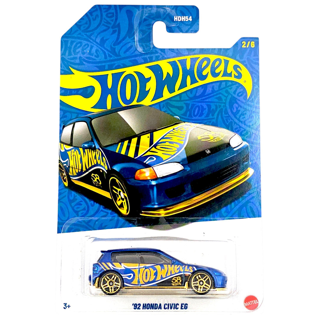 Hot Wheels - 92 Honda Civic EG - 2026 Pearl & Chrome Series - Top CollectiblesDiecastHot Wheels